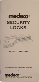 Medeco 3, Medeco 4 and Biaxial Code Book