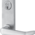 Privacy Mortise Lock with Deadbolt, Angled Lever with J Escutcheon (7-1/2in H x 2-9/32in W x 17/32in T), 626/US26D Satin Chrome
