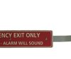 Fire Rated Exit Alarm Long Push Paddle Type, Deadbolt Exit Device for Secondary Exits, Photo Luminescent Paddle Sign, 100DB, 24-1/8in Paddle
