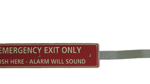 Fire Rated Exit Alarm Long Push Paddle Type, Deadbolt Exit Device for Secondary Exits, Photo Luminescent Paddle Sign, 100DB, 24-1/8in Paddle Fire Rated Exit Alarm Long Push Paddle Type, Deadbolt Exit Device for Secondary Exits, Photo Luminescent Paddle Sign, 100DB, 24-1/8in Paddle