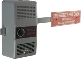 Exit Alarm Paddle Type, Deadbolt Exit Device for Secondary Exits, Photo Luminescent Paddle Sign, 100DB, 12-7/8in Paddle, Requires Rim Cylinder Exit Alarm Paddle Type, Deadbolt Exit Device for Secondary Exits, Photo Luminescent Paddle Sign, 100DB, 12-7/8in Paddle, Requires Rim Cylinder