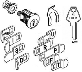 Universal Mail Box Lock 9 Cams, XL2 Keyway