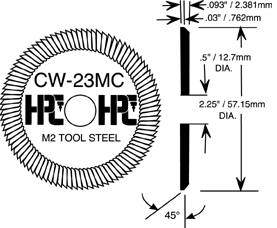 Cutter Wheel Standard for 9160CM and 9180MC