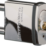 Chrome Padlock, SFIC (Small Format IC) Prep, Less Core, 2in Shackle