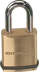 Brass Padlock, Key in Knob Prep, C Keyway Keyed Different, 1-1/2in Shackle