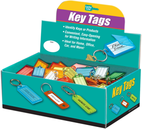 ID Key Tag Ball Chain Assorted 100/Box