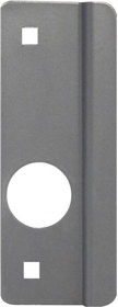 Latch Protector for Aluminum Entry Door, 3/8in Offset, 1-7/16 Diameter Hole Fits Over Cylinder, 7in x 2-5/8in, SL Silver Coated Latch Protector for Aluminum Entry Door, 3/8in Offset, 1-7/16 Diameter Hole Fits Over Cylinder, 7in x 2-5/8in, SL Silver Coated