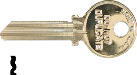 5 Pin Key Blank Round Bow, Original Air 00 Keyway