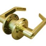 LSDA Grade 2 Storeroom Lever Providence Less Latch Less Cylinder Bright Brass L140 3LLLC