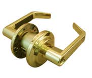 LSDA Grade 2 Storeroom Lever Providence Less Latch Less Cylinder Bright Brass L140 3LLLC