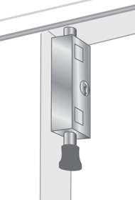 Patio Door Lock - Keyed Large Rectangle