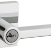 Halifax Entry Lever, Square Rose, KW1 SmartKey, 6-Way Adjustable Latch 2-3/8in-2-3/4in Backset, Grade 2, 625/US26 Polished Chrome