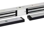 1200lbs Narrow Double Electromagnetic Lock, DPS Door Position Status, Bond Alert Status, LED Visual Status, 12VDC/24VDC, for Pair of Doors Without Mullion, Grade 1, 628/US28 Satin Aluminum