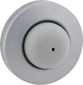 Wall Mount Stop Convex, 2-7/16in Diameter, Drywall and Wood Fasteners, 630/US32D Satin Stainless Steel