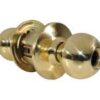 LSDA Grade 2 Entry Knob Ball Less Latch Bright Brass Less Cylinder 100B3LLLC