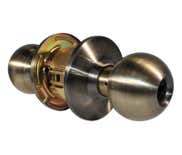 LSDA Grade 2 Storeroom Knob Ball Less Latch Less Cylinder Antique Brass 140B5A Lllc