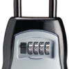Portable with Shackle Key Storage Box (Hangs Over Door Knob), 4-Dial Combo, Holds up to 5 Keys, No Key Fobs