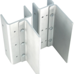 Sliding Gate, Flex-Mount Kit, 3in Round Post, 1in Separation, Zinc-Plated Steel
