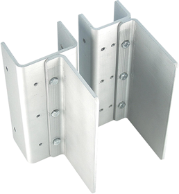 Sliding Gate, Flex-Mount Kit, 3in Round Post, 1in Separation, Zinc-Plated Steel