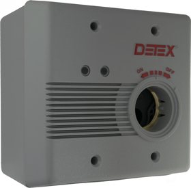 Gray Exit Alarm, Surface Wall Mount , 100DB, Hardwired 12/24VAC/VDC with Optional 9VDC Battery Backup, Warning Sign and Back Box Included, Door Mag Contact and Transformer not Included. Gray Exit Alarm, Surface Wall Mount , 100DB, Hardwired 12/24VAC/VDC with Optional 9VDC Battery Backup, Warning Sign and Back Box Included, Door Mag Contact and Transformer not Included.