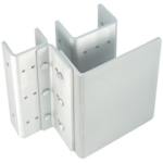 Swing Gate, Flex-Mount Kit, 3in Round Post, 1in Separation, Zinc-Plated Steel