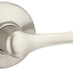 Dorian Passage Lever, 6-Way Adjustable Latch 2-3/8in-2-3/4in Backset, Grade 3, 619/US15 Satin Nickel
