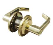 LSDA Grade 2 Entry Lever Providence Clutch Less Latch Less Cylinder Bright Brass LC100 3LLLC