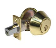 LSDA Grade 3 Single Cylinder Deadbolt Schlage C Adjustable Ul 5-PIN Bright Brass 20 3S Adj Ul KA4