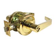 LSDA Grade 2 Privacy Lever Madison Ul 2-3/4" Bright Brass 320MA3 2-3/4UL
