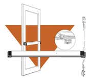 ADAMS Rite Concealed Vertical Rod Exit Device 36" Aluminum 8611 36 628