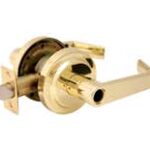 105670 LSDA Grade 2 Storeroom Lever Vancouver Clutch Less Cylinder Ul 2-3/4" Bright Brass C840VA3LC2-3/4UL