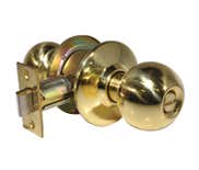 LSDA Grade 2 Privacy Knob Ball 2-3/8" Bright Brass 120B3 2-3/8 074SL