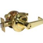 181725 LSDA Grade 2 Privacy Lever 2-3/8" Latch 1-1/8" Faceplate Bright Brass L120 3 2-3/8 074SL
