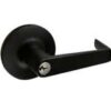 LSDA Exit Trim Storeroom Lever With Rose Matte Black PDT45SC19