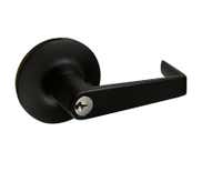 LSDA Exit Trim Storeroom Lever With Rose Matte Black PDT45SC19
