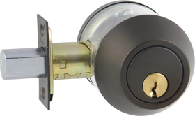 Deadbolt - Single Cylinder, Adjustable Backset, Schlage C Keyway, Grade 2, 613E/US10BE Dark Oxidized Satin Bronze