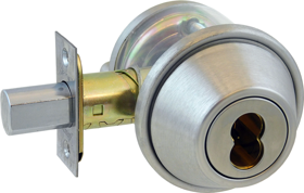 Deadbolt - Single Cylinder, Adjustable Backset, Grade 2, SFIC Prep, Less Core, 630/US32D Satin Stainless Steel
