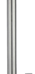 Adjustable Offset Pull, 30in Overall, 1-3/4in Thick Door, Thru Bolted, 1-1/4" Diameter, Square Ends, 335 Black Anodized Aluminum