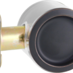 Round Pocket Passage Door Lock, 2-3/8in Backset, 2-18in Diameter, 613/US10B Dark Bronze