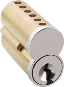 6-Pin Uncombinated Core (SFIC), J Keyway, 626/US26D Satin Chrome