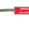 Exit Alarm Long Push Paddle Type, Deadbolt Exit Device for Secondary Exits, Photo Luminescent Paddle Sign, 100DB, 24-1/8in Paddle