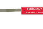 Exit Alarm Long Push Paddle Type, Deadbolt Exit Device for Secondary Exits, Photo Luminescent Paddle Sign, 100DB, 24-1/8in Paddle