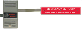 Exit Alarm Long Push Paddle Type, Deadbolt Exit Device for Secondary Exits, Photo Luminescent Paddle Sign, 100DB, 24-1/8in Paddle Exit Alarm Long Push Paddle Type, Deadbolt Exit Device for Secondary Exits, Photo Luminescent Paddle Sign, 100DB, 24-1/8in Paddle