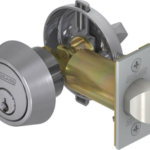 Gatelatch 2-3/8in Backset, Single Cylinder Grade 2, 6-Pin C Keyway KD, 626/US26D Satin Chrome
