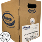 Cat5e-350 MHz, 4 Twisted Pairs, 24 AWG, Unshielded, Plenum Jacket, White 1000ft Box
