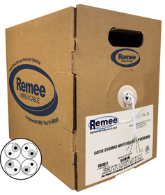 Cat5e-350 MHz, 4 Twisted Pairs, 24 AWG, Unshielded, Plenum Jacket, White 1000ft Box Cat5e-350 MHz, 4 Twisted Pairs, 24 AWG, Unshielded, Plenum Jacket, White 1000ft Box