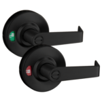 Privacy Indicator Sierra Lever Grade 1, Includes 2-3/8in, 2-3/4in Backset and 1-3/8in Door Spacer, 622/US19/BSP Black Suede Powder Coat