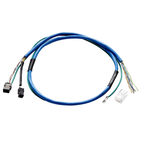 Electrical Power Transfer Wire Harness 180in Length, PoE, Cat5e, 26AWG, Shielded, Screened, 100ohm