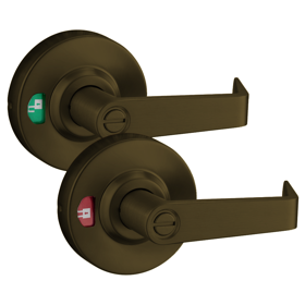 Privacy Indicator Sierra Lever Grade 1, Includes 2-3/8in, 2-3/4in Backset and 1-3/8in Door Spacer, 613E/US10BE Dark Oxidized Satin Bronze