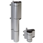 Hydraulic 180 Degree Self Closing Heavy Duty Gate Closer and Dino Hinge in One 330lbs Max, Silver Powder Coat